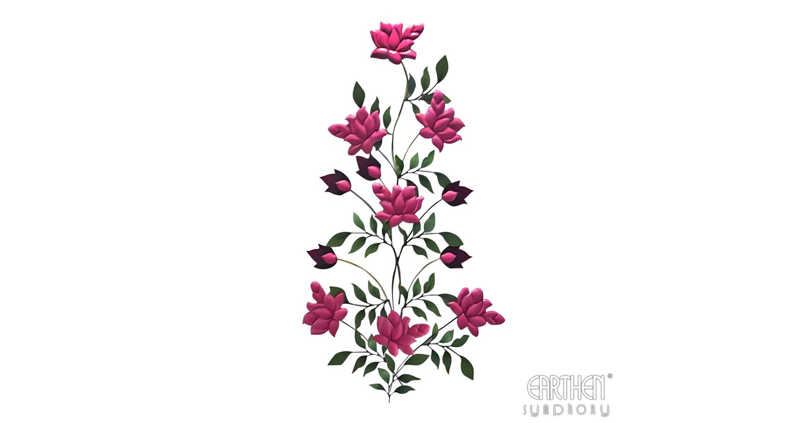 Buy lotus Wall decor flowers Floral Vines On Wall Earthen Symphony